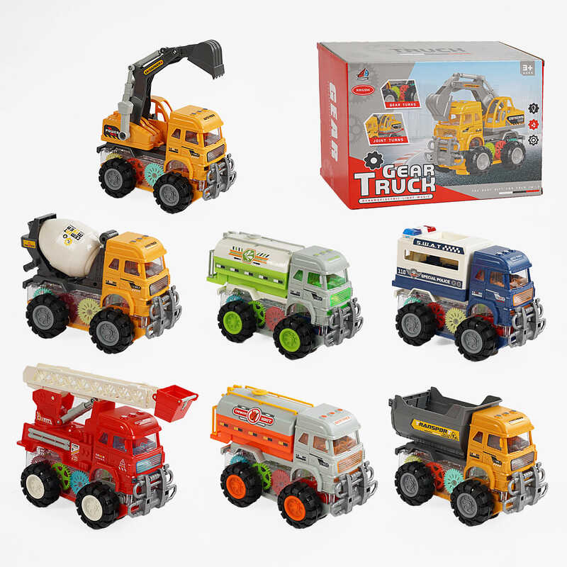 Машинка 6311 (48/2) колесо вільного ходу, підсвічування, мелодія, звук, обертаються шестерні, в коробці