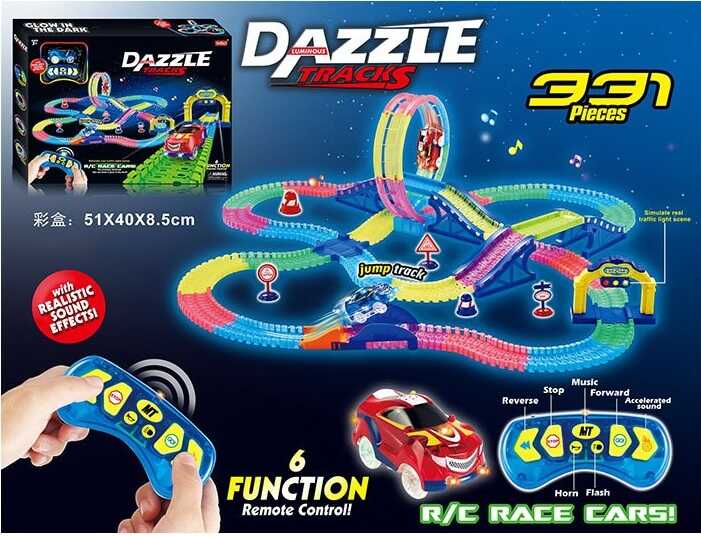 Автотрек на радіокеруванні 158 (16/2) 331 ел., довжина 656 см., 1 машинка на радіокеруванні, світло, звук, в коробці