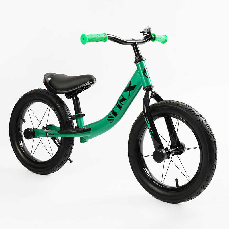 Велобіг "CORSO Spin-X" PX-415-63 (1) сталева рама, колесо 14", надувні колеса, підніжка, підставка для ніг, дзвіночок