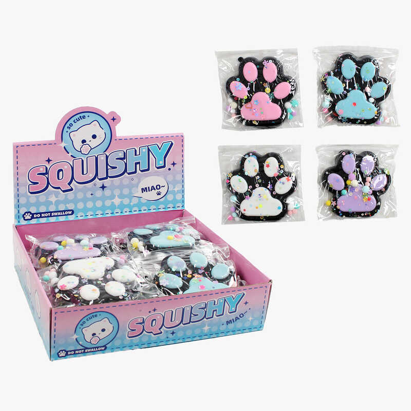 Гра антистрес С 69811 (12) “Лапка”, розмір, блискітки, ЦІНА ЗА 16 ШТУК В БЛОЦІ