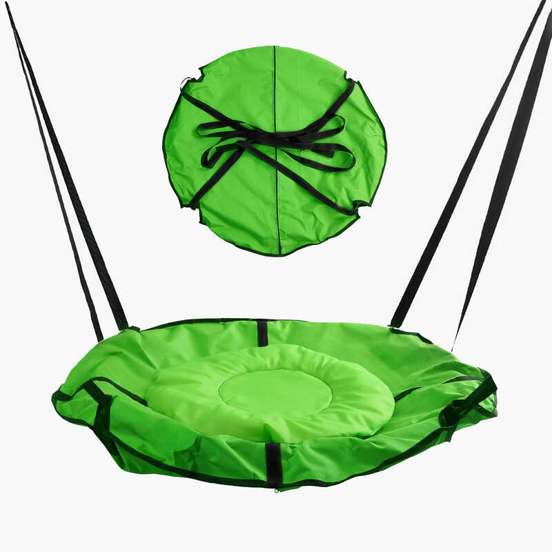 гр Гойдалка-гамак, колір салатовий GL 270895 (1) D подушки = 60 см, подушка з водонепроникного матеріалу, 120-150 кг, ремінці, D чохла = 105 см, знімний чохол, в пакеті