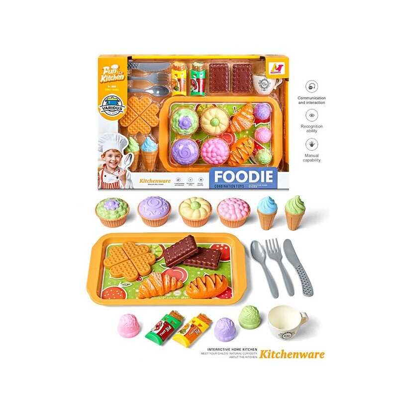 Набір солодощів 397 A-6 (48/2) кекси, морозиво, печиво, чашечка, ніж, вилка, ложка, в коробці