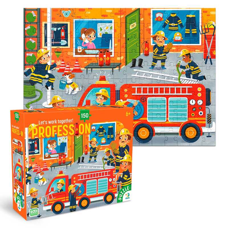 гр Пазл "Професії. Пожежник" 300702 (12) "DoDo"