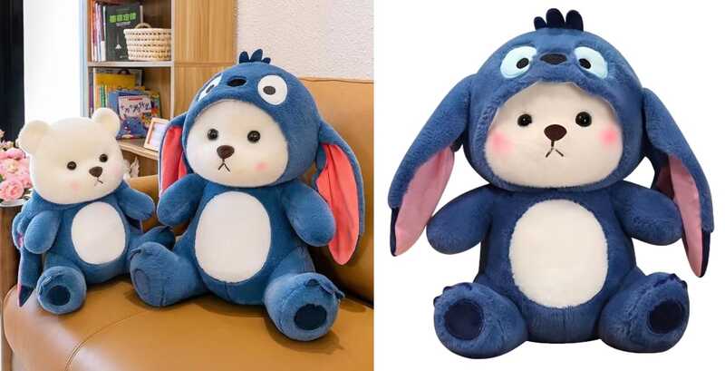 М`яка іграшка M 17943 (60) "Ведмедик" зі знімним капюшоном, висота - 35 см, костюм героя