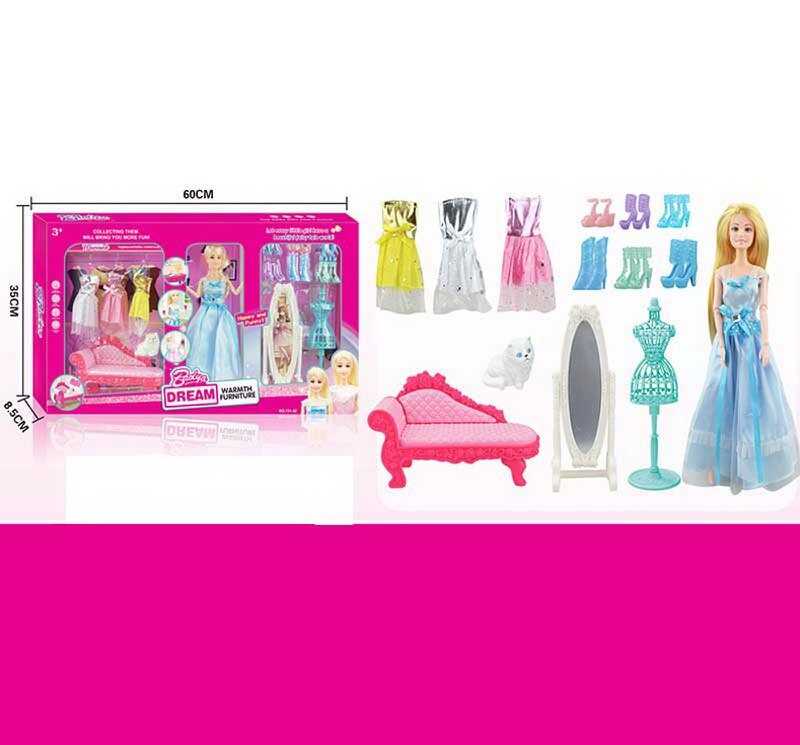 Лялька 131-32 (18) 30 см, шарнірні суглоби, аксесуари, меблі, в коробці