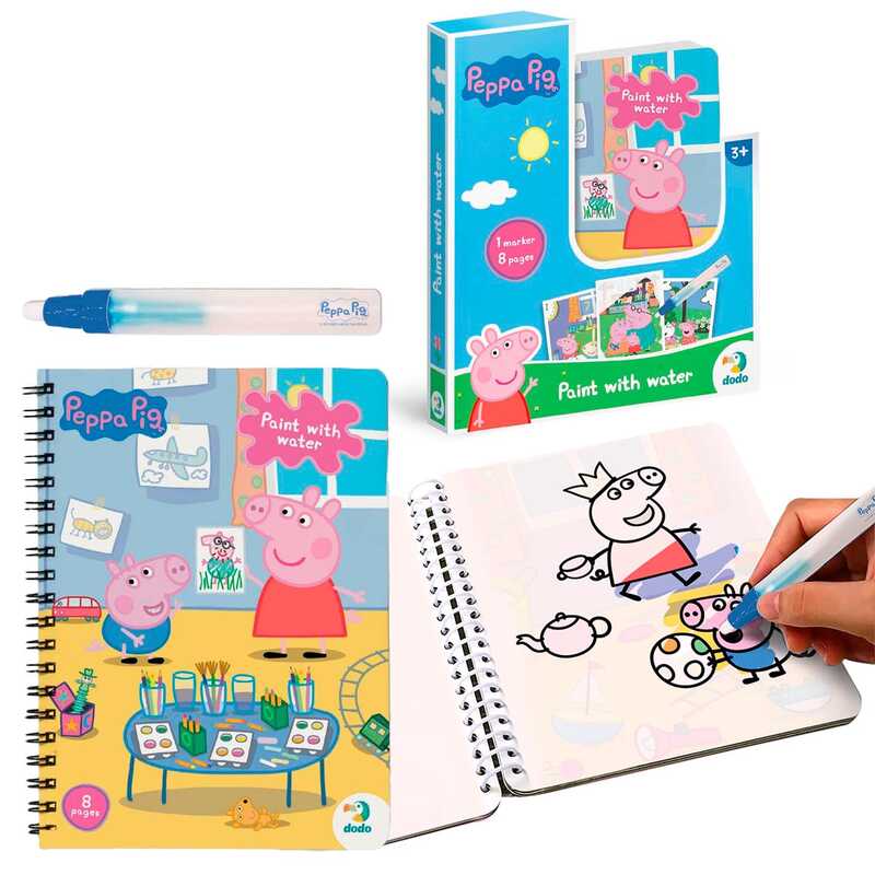 гр Водна розмальовка «Peppa Pig» 200443 (30) "DoDo", 8 сторінок, маркер, в коробці