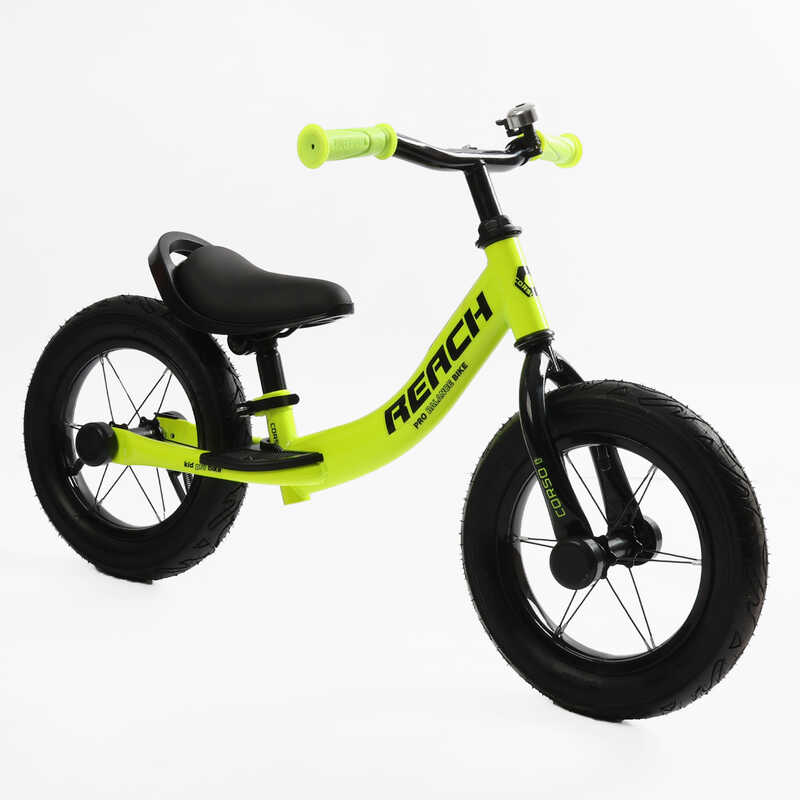 Велобіг "CORSO Reach" RC-6047-43 (1) сталева рама, колесо 12", надувні колеса, підніжка, підставка для ніг, дзвіночок