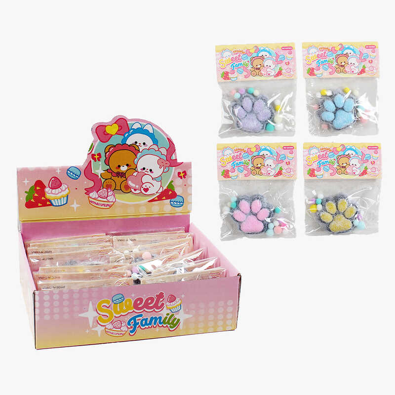 Гра антистрес С 69002 (24) “Лапка”, кульки, пухнаста, ЦІНА ЗА 16 ШТУК В БЛОЦІ