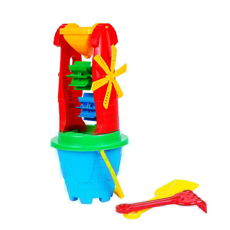 гр Млинок 2 2742 (12) "Technok Toys" сито, лопатка, грабельки, 41см, в пакеті