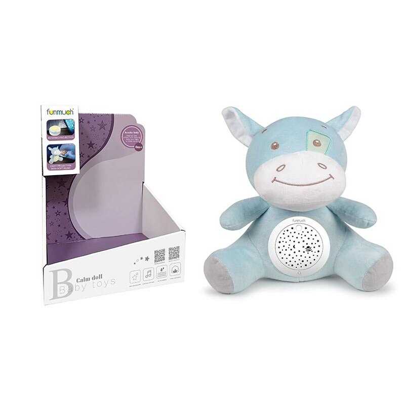 Нічник FM 666-49 (18) "Бегемотик", проєктор зоряного неба, знімний блок, мелодії, заводний механізм, в коробці