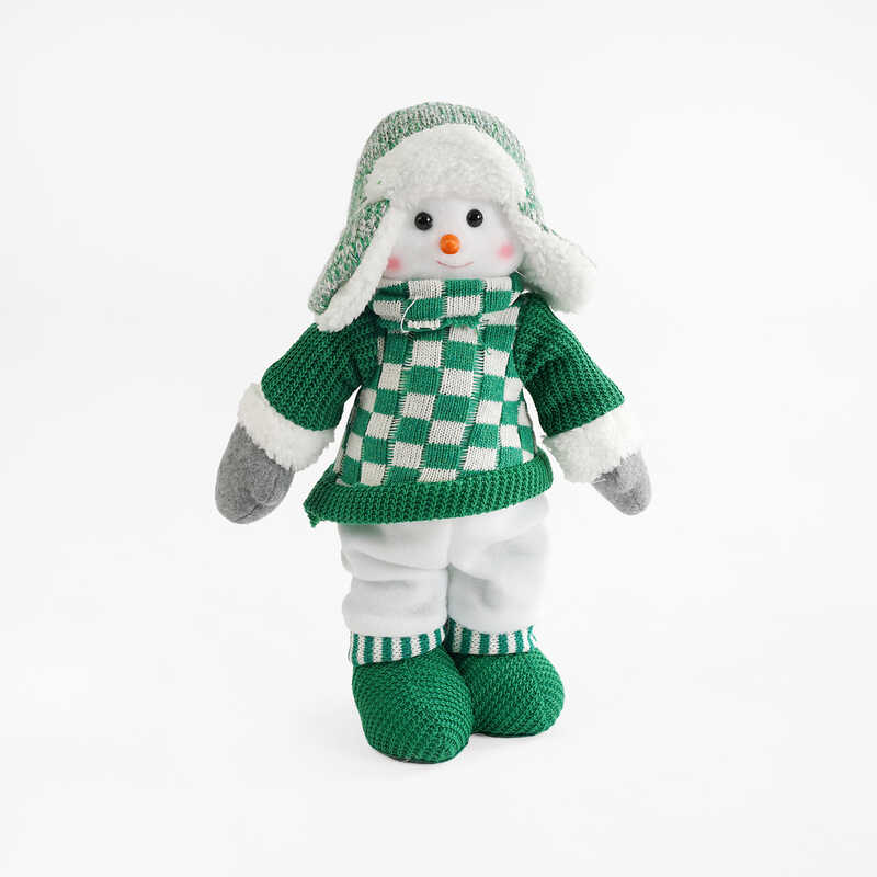 Новорічна декоративна іграшка C 67841 (60) "Сніговик", висота 30 см, в пакеті