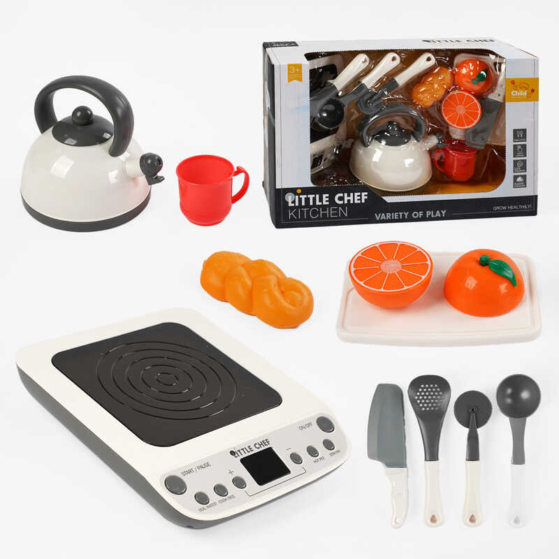 Плитка з посудкою BC 9003 (16/2) 10 елементів, підсвічування, звуки, продукти на липучках, у коробці