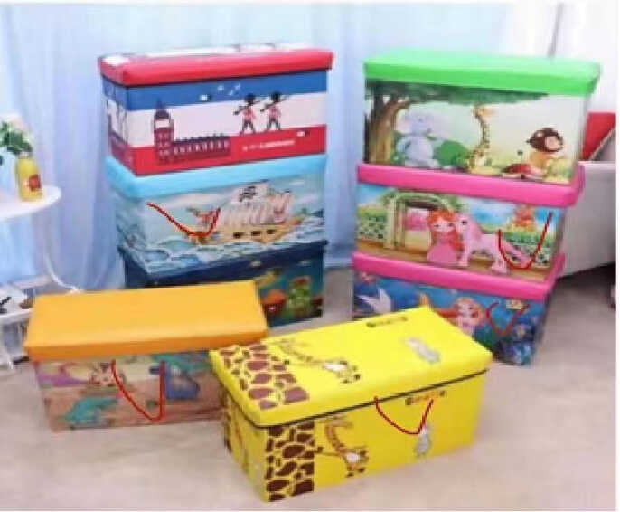 Короб-органайзер C 68852 (20) 31х49х30 см, складний, в пакеті, ВИДАЄТЬСЯ МІКС ВИДІВ