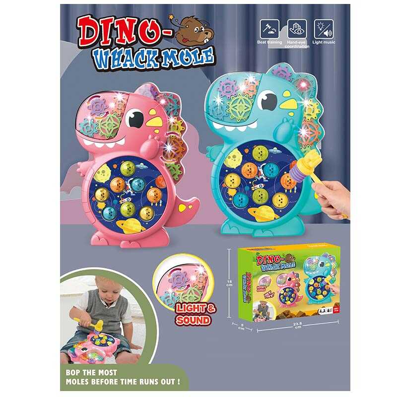 Стукалка 8528 E (60/2) 2 кольори, підсвічування, музика, рухомі шестерні, на батарейках, в коробці