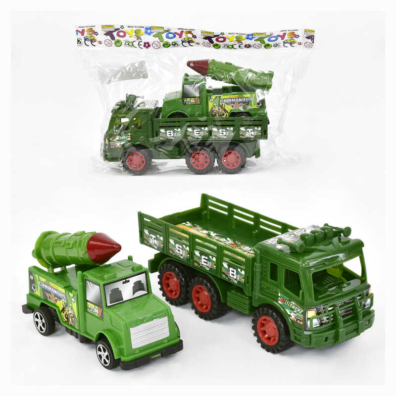 Набір машин 858 В-20 (120/2) "Військова техніка", інерція, рухомі деталі, 2шт у пакеті