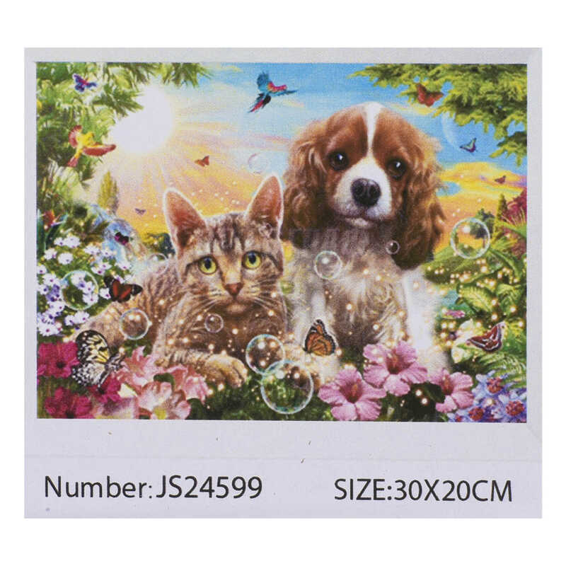 Алмазна мозаїка JS 24599 (50) "TK Group", "Тварини", 30х20 в коробці