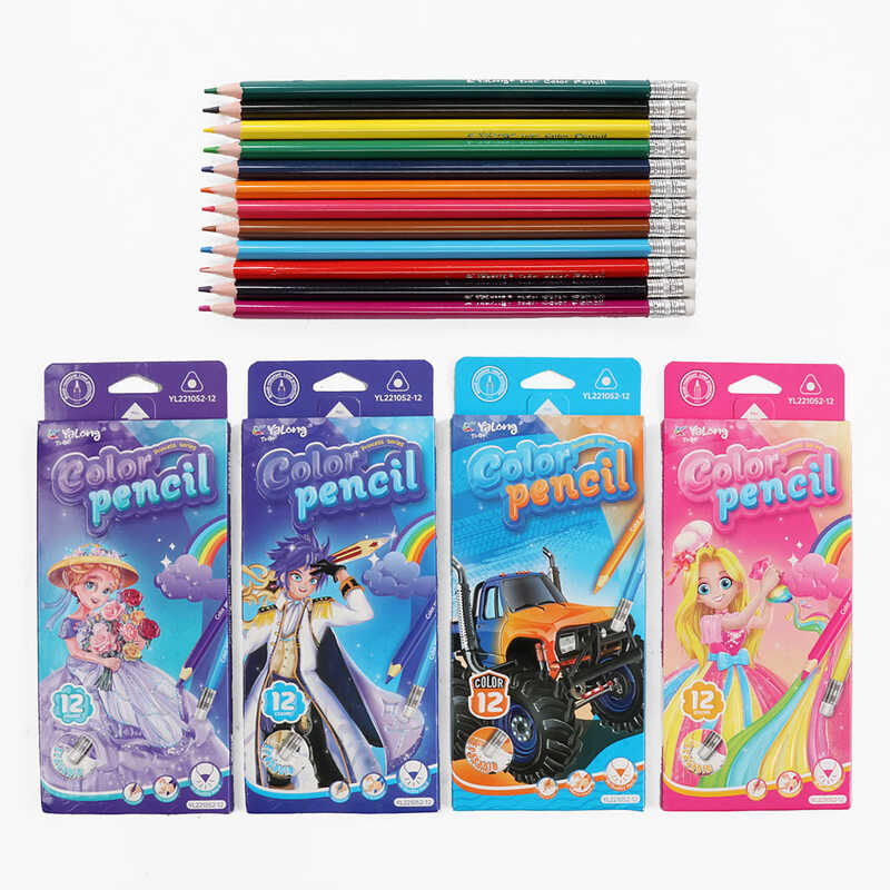 Олівці C 72682 (240) 4 види, 12 штук, зі стирачками, в коробці, ВИДАЄТЬСЯ ТІЛЬКИ МІКС ВИДІВ