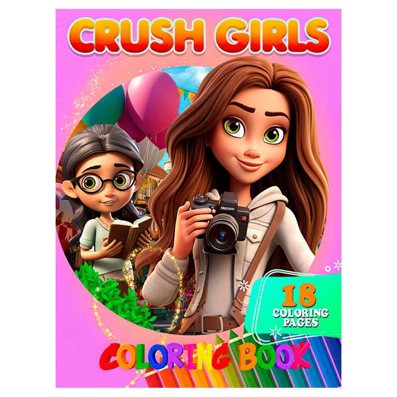 гр Розмальовка 18 кольорових малюнків "Crush Girls" 9789655322903 (50) "Jumbi"
