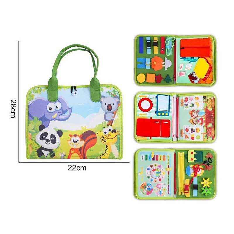 Логічна папка 25016 (40) фетр, циферблат, фрукти, овочі, продукти на липучках, назви місяців, днів, пір року англійською, шестерні, ремінці, в пакеті