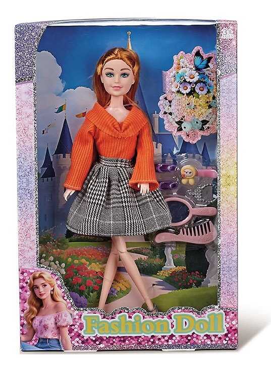 Лялька 8675-3 (48) висота: 30 см, шарнірні з’єднання суглобів, голова та руки - гума, знімний одяг та взуття, змінне взуття, аксесуари,  в коробці