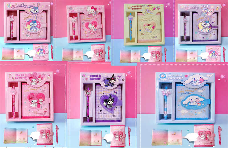 Канцелярський набір M 18140 (90) блокнот, механічна ручка, в коробці, ВИДАЄТЬСЯ МІКС ВИДІВ