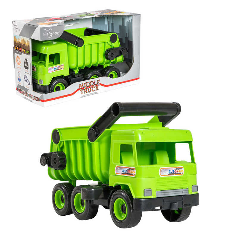 гр Авто "Middle truck" самоскид (4) 39482 (св. зелений) в коробці "Tigres"