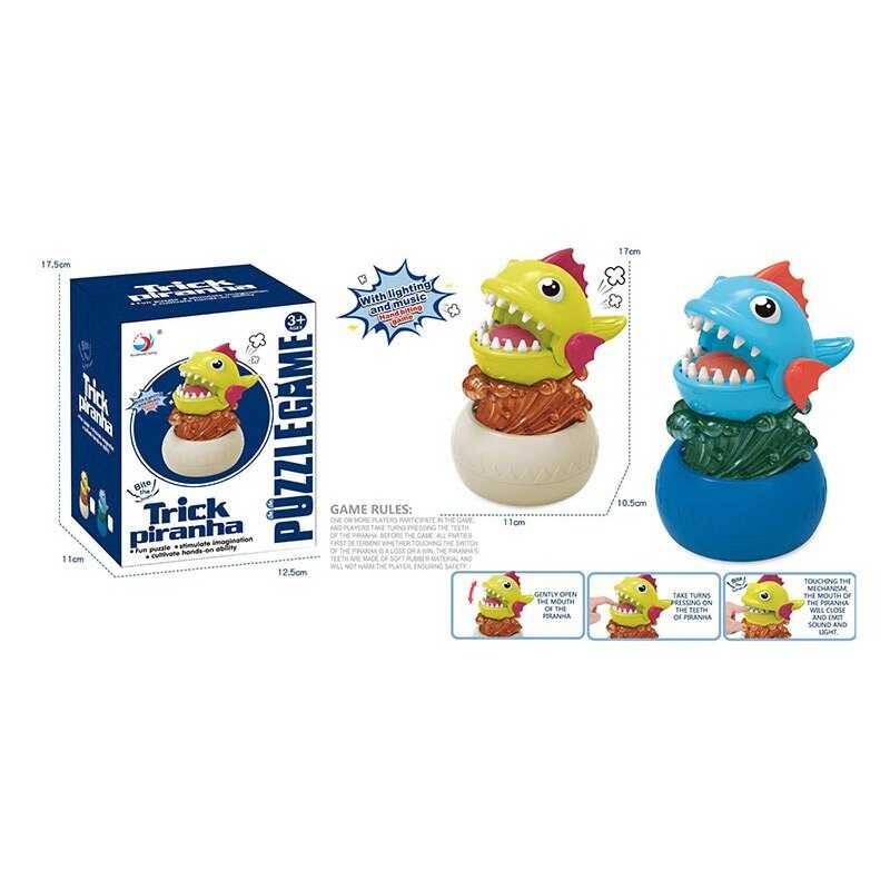 Зубастик 1669 С (60/2) 2 кольори, "Піранья", звукові ефекти, підсвічування, в коробці