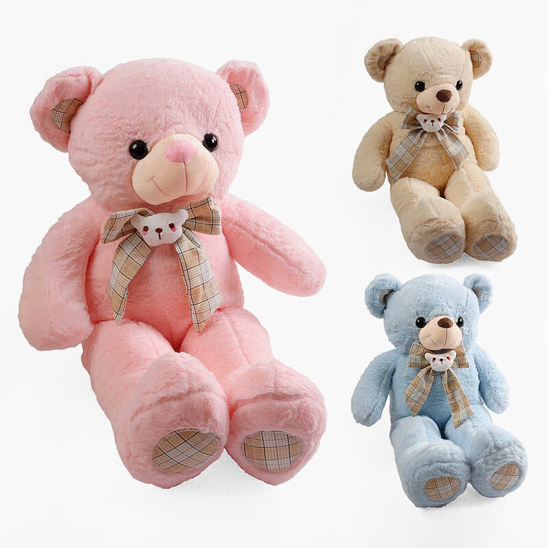 М`яка іграшка M 18124 (25) 3 кольори, “Ведмедик”, 26х45х80 см, бантик, ВИДАЄТЬСЯ ТІЛЬКИ МІКС ВИДІВ