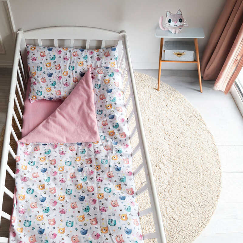 гр Змінний комплект постільної білизни "Котеня" 22043 (1) тканина ФЛАНЕЛЬ, розмір 120*60 см "Bimbo"