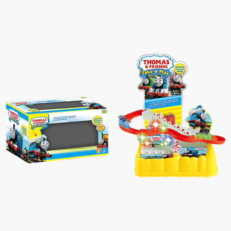 Трек 0912-5 (96/2) “Паровозик”, підіймач на батарейках, музика, підсвітка, 3 фігурки, автоматичний підіймач, в коробці