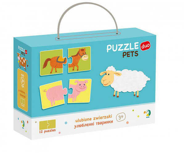 гр Пазли картонні (3-4 роки) Улюблені Тваринки 300115 (30) 24 елементи в коробці "Dodo"