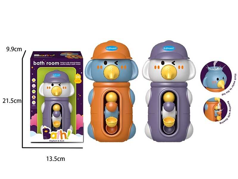 Іграшка для ванни 558-8 A (96/2) 2 кольори, “Слоник”, млин, присоски, в коробці