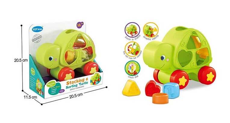 Сортер 3085 (80) "Черепашка", годинник, в коробці