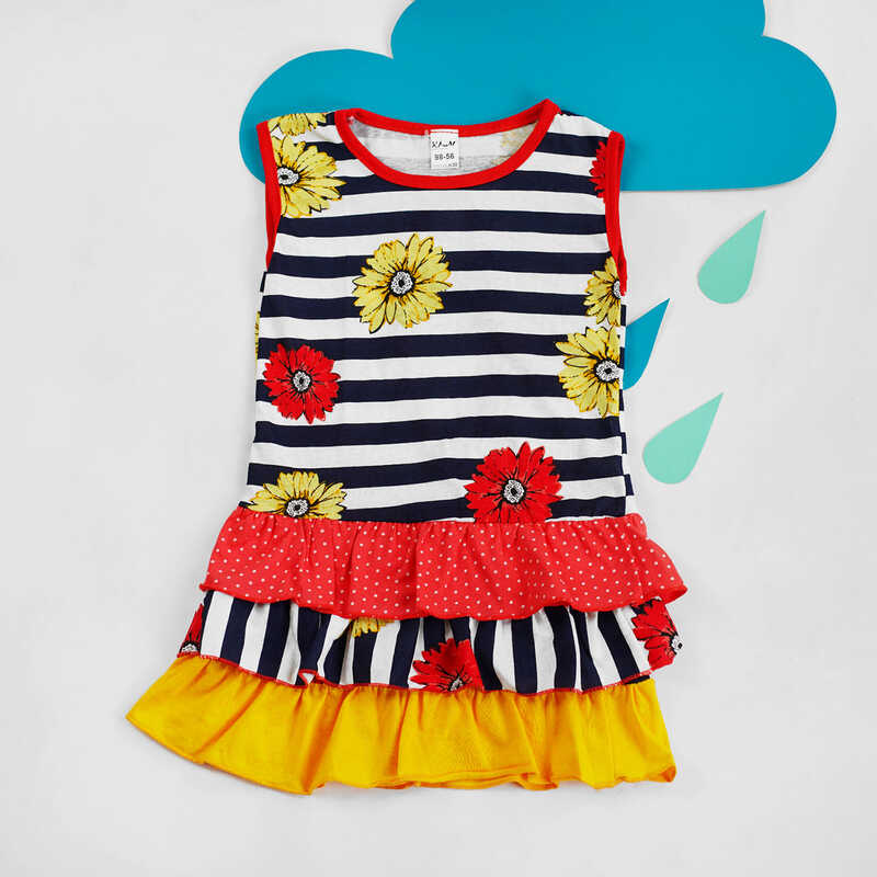 гр СФ-62 "1" /р.122/ / смужка синя / Сарафан для дівчинки