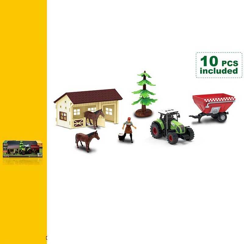 Ферма 550-27 K (24/2) трактор, інерційний механізм, знімний причіп, фігурки, звукові ефекти, підсвічування, в коробці