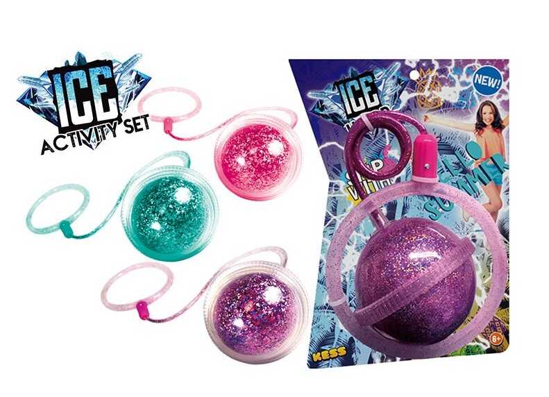 Скакалка на ногу SA 1003 (168/2) підсвічування мультиколор, в кулі конфеті, на батарейках, у пакеті