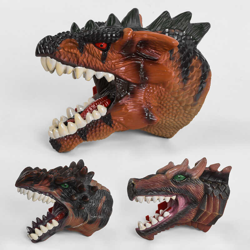 Голова динозавра Q 9899-783 (48/3) 3 види, гумова, 1шт в пакеті