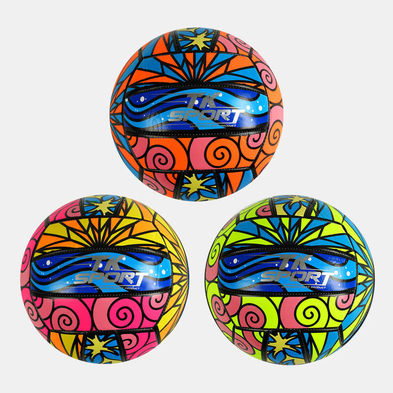 М`яч волейбольний C 62438 (100) "TK Sport", 3 види, 280-300 грамів, матеріал м'який PVC, ВИДАЄТЬСЯ ТІЛЬКИ МІКС ВИДІВ