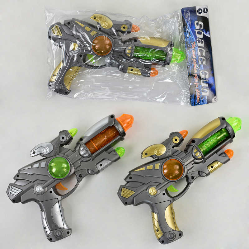 Пістолет R 015-4 A (144/2) 2 кольори, на батарейках, підсвічування корпусу, звук, у пакеті