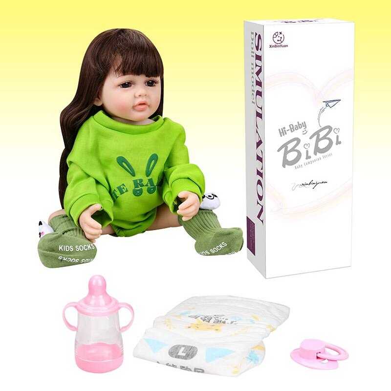 Лялька XBY 5530 (12) висота 52 см, гумова, пляшечка, памперс, соска, в коробці