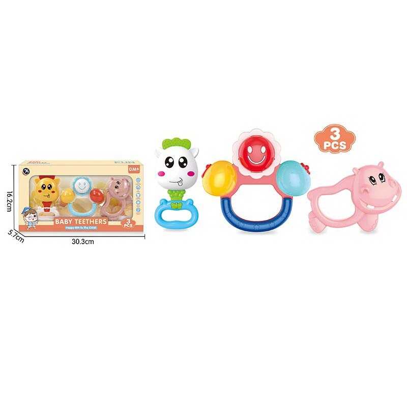 Набір брязкалець BM 4300-3 (96/2) 3 штуки, прорізувач, в коробці