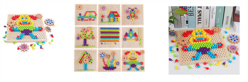 Мозаїка дерев’яна C 65706 (36) шестерні, в коробці