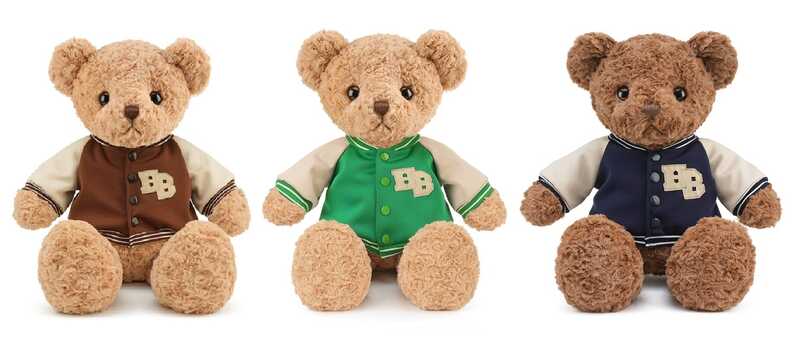 М`яка іграшка M 19265 (75) 3 види, “Ведмедик”, висота: 31 см, одяг знімається