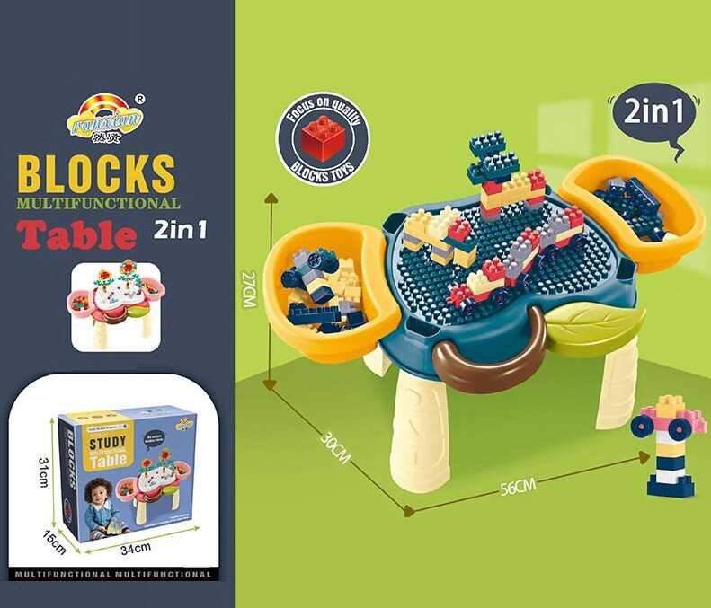 Столик з конструктором RX 1900-50 (12) знімна панель під мозайку, 2 види конструктора, мозайка, гайковий ключ, викрутка, наліпки, в коробці