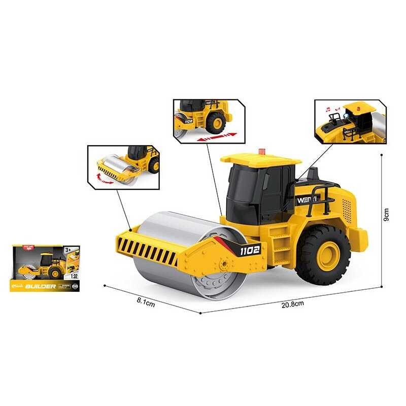 Спецтехніка WY 1102 A (48) на батарейках, масштаб - 1:20, звук, світло, інерція, рухомі деталі, прогумовані колеса, в коробці