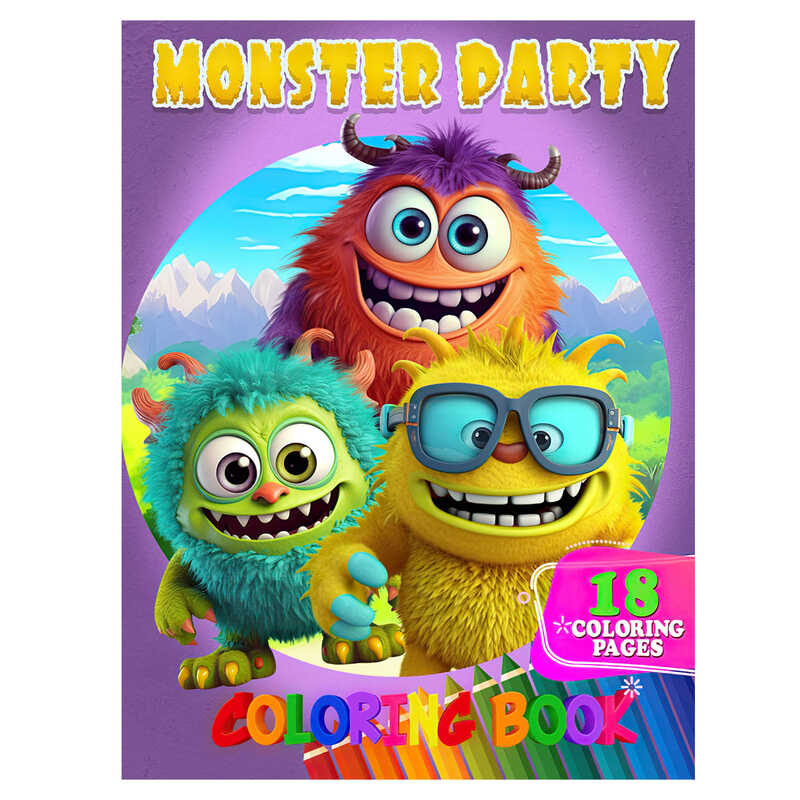гр Розмальовка 18 кольорових малюнків "Monster Party" 9789655322880 (50) "Jumbi"