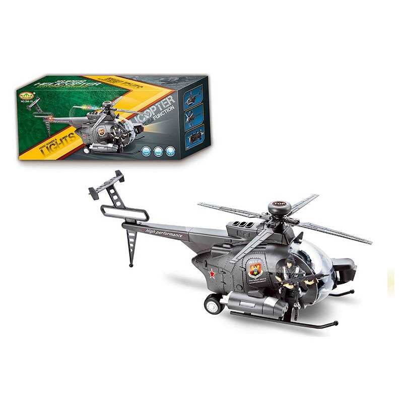 Вертоліт 286-19 (48/2) звук, підсвічування, колесо вільного ходу, автоматичне обертання лопасті, фігурки, в коробці