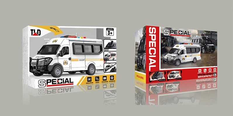 Спецтехніка 608 A (24) підсвічування, звуки, на батарейках, гумові шини, інерція, дверцята відчиняються, в коробці