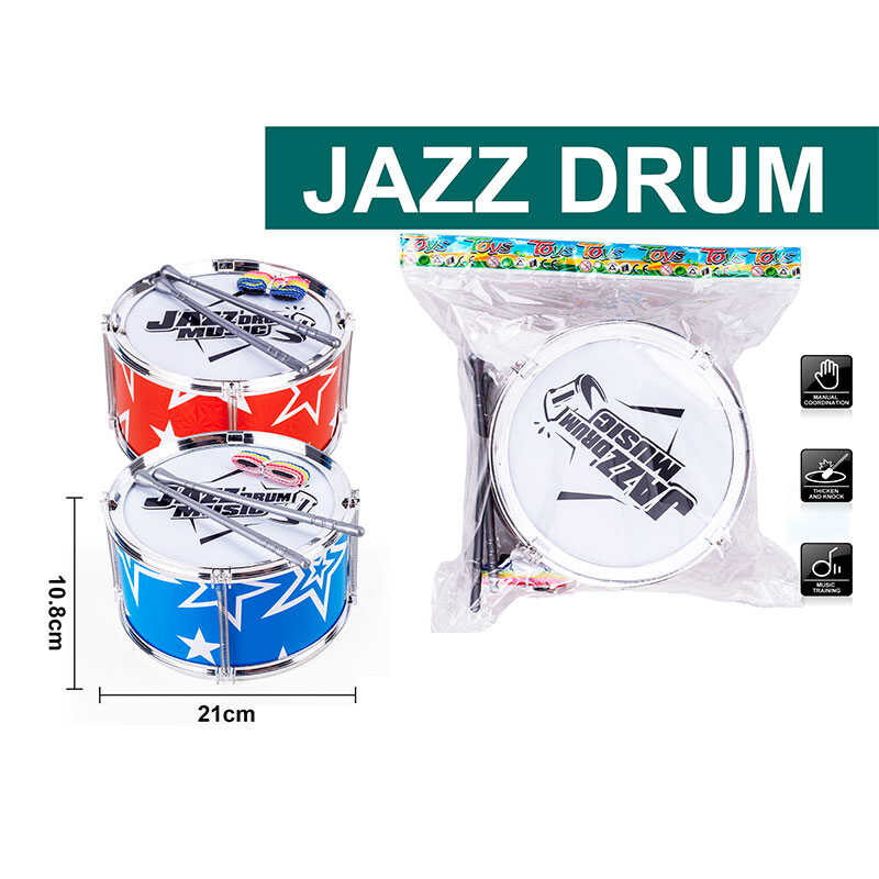 Барабан 3166 (64/2) 2 види, барабанні палички, стрічка, в пакеті, ВИДАЄТЬСЯ МІКС ВИДІВ