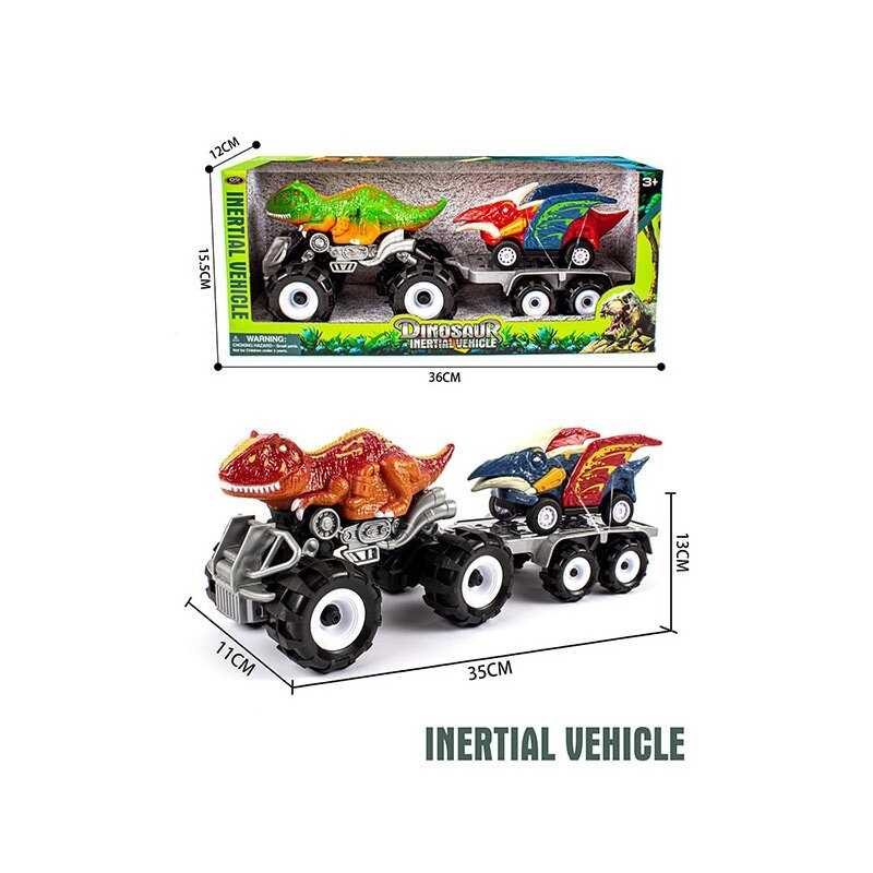 Набір машин 6999-1 K (54/2) 2 машинки, причіп, інерція, в коробці